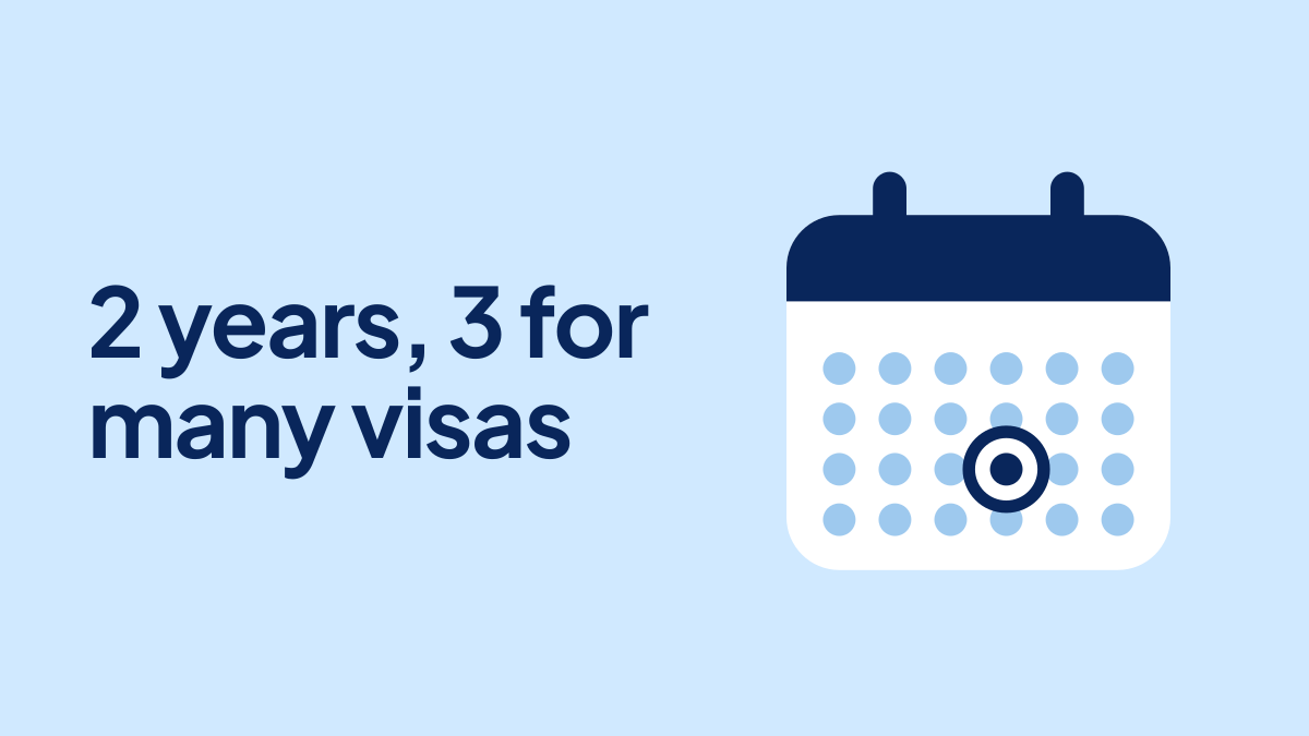 How long is a PTE score valid? 2 years, 3 for many visas