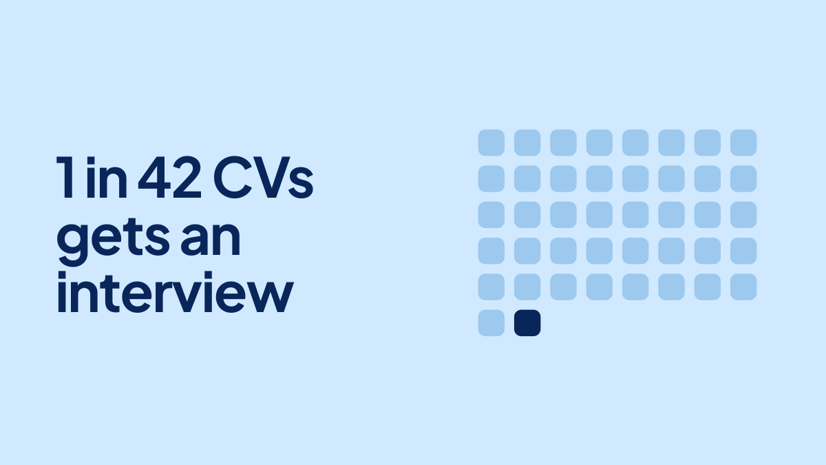 How many applications get an interview? 1 in 42 CVs gets an interview